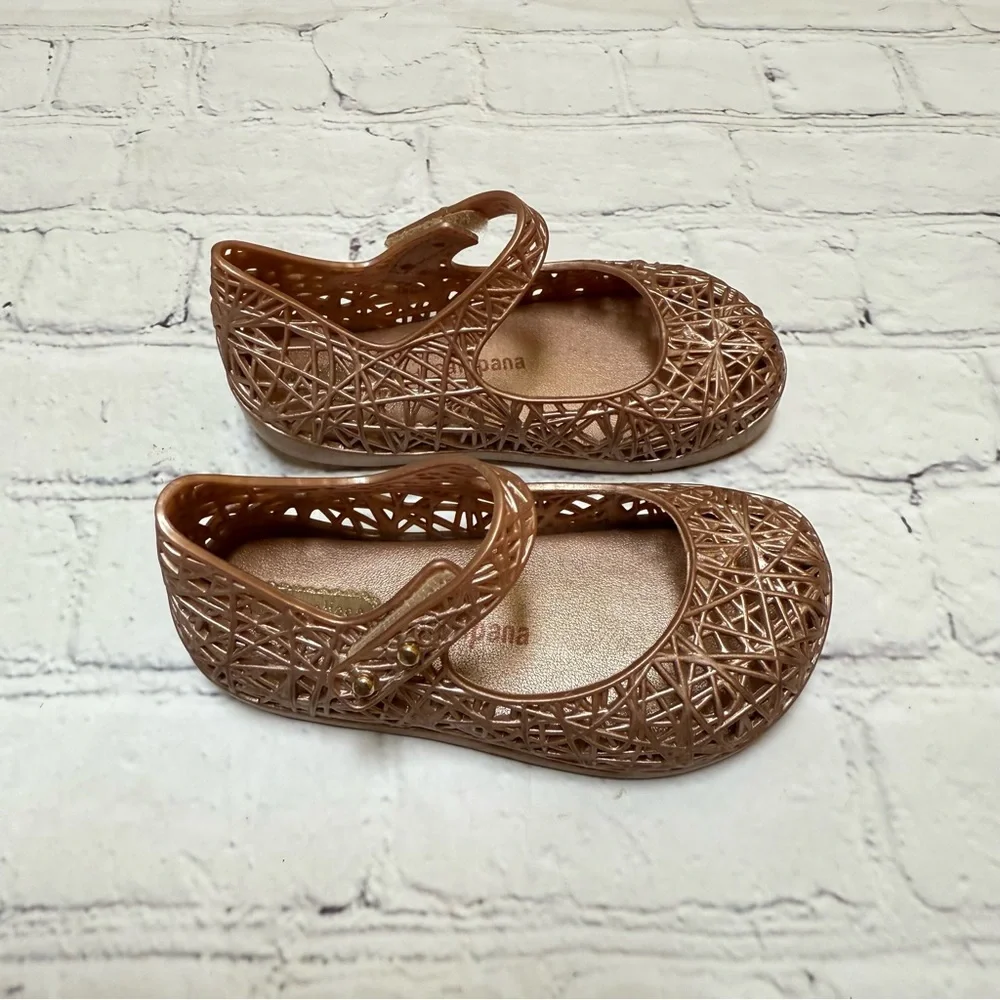 Mini Melissa + Campana Rose Gold Sandals